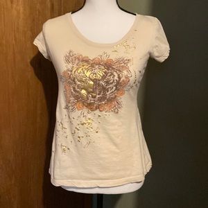 Tiger Distressed Image Tee size M